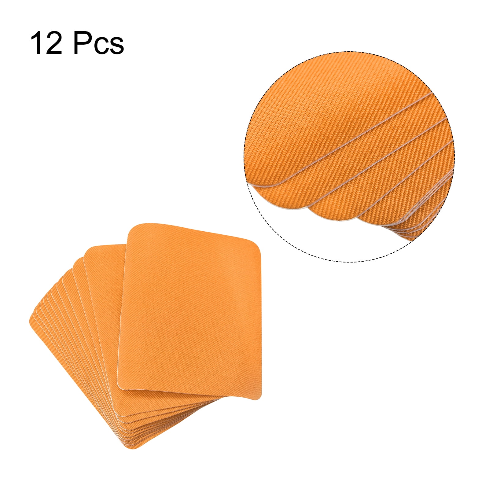 Unique Bargains Fabric Patch Iron-on Patches for Hole Repairing and Decoration Orange