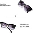 thumbnail image 3 of FEISEDY Retro Thick Square Cateye Sunglasses Women Men ARIZONA DREAM Metal Temple B2710, 3 of 14