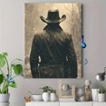 thumbnail image 4 of Qisvanset 12x16 Inch 2D Flat Framed Canvas Art, Western Vintage Cowboy Masculine Wall Art Rustic Country Home Decor, 4 of 5