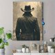 thumbnail image 4 of Qisvanset 12x16 Inch 2D Flat Framed Canvas Art, Western Vintage Cowboy Masculine Wall Art Rustic Country Home Decor, 4 of 5