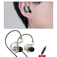 thumbnail image 3 of Auriculares con 1DD Auriculares intrauditivos de alta Auriculares con monitor de alta resolución Auriculares con cancelación cróf Blanco con crófono, 3 of 8