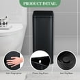 thumbnail image 2 of 13 Gallon/50 L Kitchen Trash Can, Fingerprint-Proof Stainless Steel Garbage Bin with Soft-Close Lid, Narrow Step Waste Bin with Inner Bucket for Dining Room, Bathroom, Black, 2 of 8