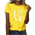 thumbnail image 2 of Ounisa Heart Shirts for Women - Trendy Short Sleeve Womens Graphic T Shirt Cute Love Gifts for Her, 2 of 7