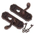 thumbnail image 2 of 2 mini cerraduras de puerta a escala 1:12, manijas de puerta en miniatura con diseño floral vintage, cerraduras decorativas para casa de muñecas, accesorios para casas pequeñas, 2 of 7