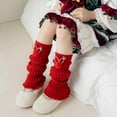 thumbnail image 7 of NAISIBABY Girls Christmas Leg Warmers, Thicken Stretchy Loose Comfort Fit Cotton Knitted Knee High Socks Red Free Size, 7 of 7