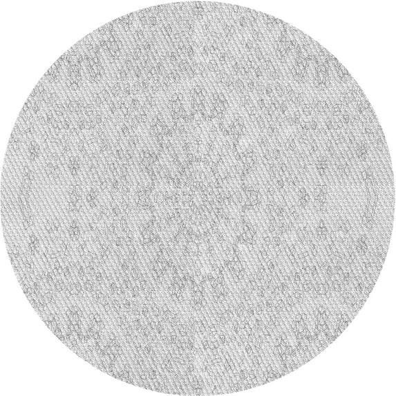 Ahgly Company Indoor Round Patterned Gray Cloud Gray Area Rugs, 8' Round