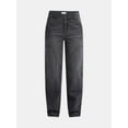 thumbnail image 5 of Time and Tru Women's High Rise Straight Jeans with Carpenter Details, 30" Inseam, Sizes 0-20, 5 of 5