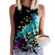 thumbnail image 2 of Gibobby Tank Top for Womens Crewneck Sleeveveless Print Tank Tops Summer Casual Loose Basic Shirts Beach Blouse(Azul oscuro,CH), 2 of 4