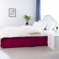 thumbnail image 2 of Unique Bargains Solid Pleated Ruffle Bed Skirt 14" Drop Burgundy King, 2 of 8