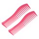 thumbnail image 1 of 2uds Pelo Peine Ancho Diente, Anti Estático, para Rizado Cabello, Oscuro Rosa, 1 of 7