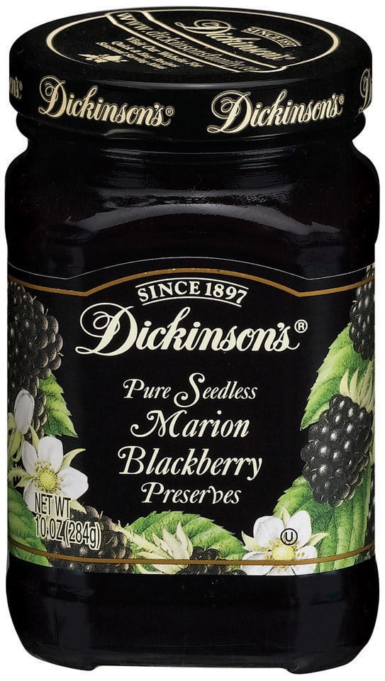 Dickinsons Preserves, Pure Seedless, Marion Blackberry, 10 OZ (Pack of 6) by Dickinsons
