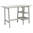 thumbnail image 3 of SAFAVIEH Sofara Solid Writing Desk w/ 2 Shelves, Dark Grey, 3 of 11