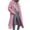 Pink, variant on Women's Wool Blend Coat Oversized Double Breasted Long Trench Overcoat Fall Winter Loose Fit Outerwear with Pockets Brown M