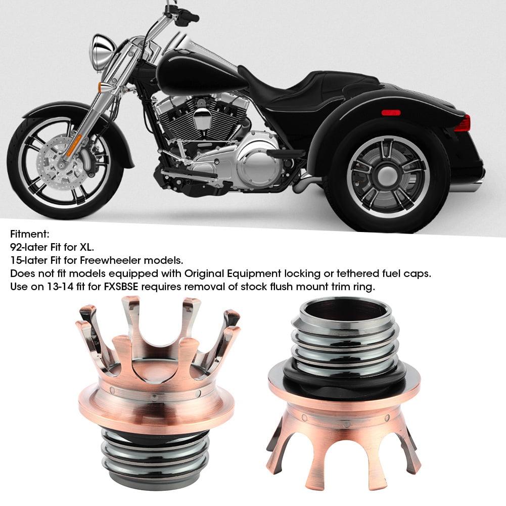 Qiilu Motorcycle Fuel Gas Cap Tank Cover with 2 Keys 17620-MB1-033 for Honda VF750C VF750 VF 750 700