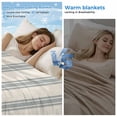 thumbnail image 2 of Blue Striped Cooling Blanket, Lightweight Breathable Summer Throw Blanket with Double Sided Cold Effect, Modern Farmhouse Stripes Rustic Picnic Beach Blankets Bed Sheet for Hot Sleepers 50"x60", 2 of 8