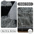 thumbnail image 4 of Conbriboy 5x7ft Black And Gray Area Rug For Living Room Classic Checkered Shaggy Rug Non-Slip High Pile Soft Fluffy Rug Sticker Included Fuzzy Carpet Bedroom Kids Toddler Room Nursery Playroom, 4 of 8