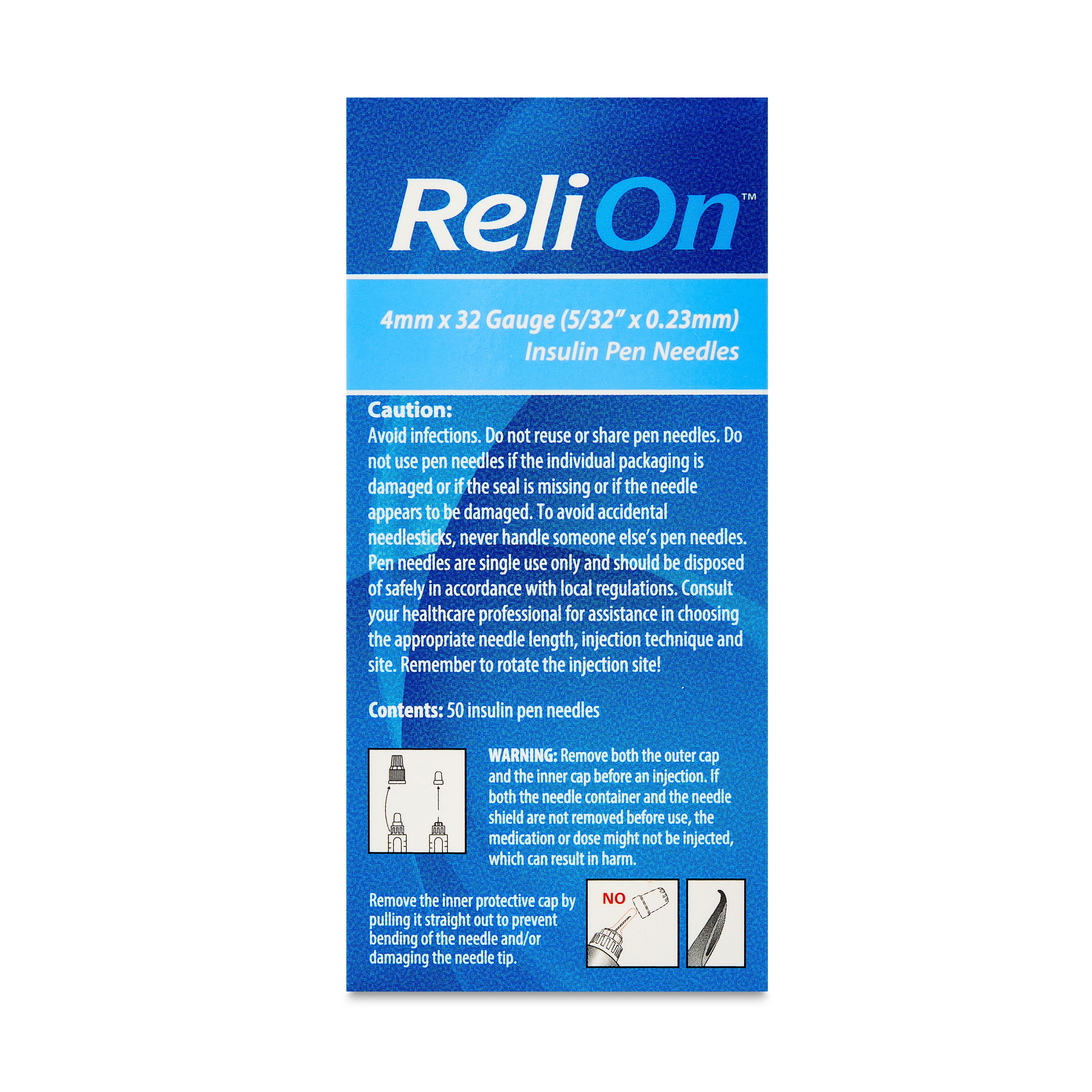 Medline Pen Needles 32 Gauge X 4mm - Box Of 100, Compatible With Most Insulin Pens