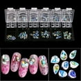 thumbnail image 3 of UDIYO 12 Grids AB Clear Irregularity Water Drop Nail Glitter Rhinestone Manicure Decor, 3 of 7