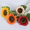 thumbnail image 3 of LOVE DOCK 3 Pieces Artificial Sunflower Flower Home Hotel Living Room Decoration Sardine Sunflower Artificial Flower, 3 of 5