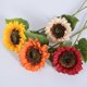 thumbnail image 5 of Xiao Hua 12 girasoles artificiales con tallos de 10 cm de seda a granel para decoración de bodas, hogares, jardines y fiestas al aire libre (amarillos), 5 of 5