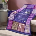 thumbnail image 2 of LHSHID Sweet 16 Gifts for Girls Blanket 16th Birthday Gifts for Girls Gifts for 16 Year Old Girl Teen Girl 16th Birthday Decorations for Girls Best Soft Throw Blanket 50x60in, 2 of 6