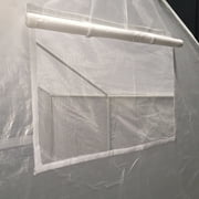 دفيئة كينج كانوبي 10 × 10، 1 3/8 بوصة. إطار فولاذي، 6 أرجل، قماش أبيض غير شفاف Solarig® Ripstop