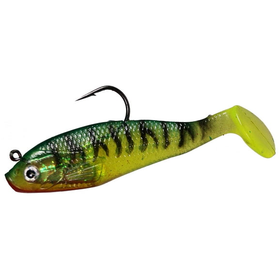 Creme 3" Spoiler Shad Swim Bait Lure, Fire Tiger