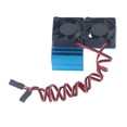 thumbnail image 5 of Falleo Clearance DC 5V RC Heat Sink High Velocity Fan Motor Radiator Fan Set for Traxxas Slash 4×4 VXL 1/10 RC Car Blue, 5 of 5