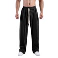 thumbnail image 2 of Loose Fit Wide Leg Pants for Men/Women Drawstring Waist Comfortable Casual Relaxed Trousers Soft Fabric Breathable Design, 2 of 5