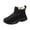 Black, variant on Women's Orthopedic Slip On Snow Booties, Quilted PU Ankle Boots, Fleece Lined Outdoor Winter Walking Boots Green