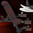 thumbnail image 4 of YODOLLA Adjustable Weight Bench for Home Gym, 1300-Lb Capacity Incline/Decline/Flat Bench Press, Quick-Adjust Seat, Backrest & Headrest Strength Training Bench, 4 of 9