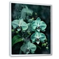 thumbnail image 2 of Designart "Dreamscapes Of Green Orchid Fantasy" Orchids Floater Framed Canvas Wall Art, 2 of 5