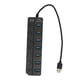 thumbnail image 5 of Hub USB 3.0 de 7 puertos, transmisión de alta velocidad de 5 Gbps, amplia compatibilidad, estación de acoplamiento divisor USB 3.0 portátil, color negro, 5 of 12