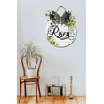thumbnail image 4 of Eveokoki He Is Risen Sign Front Door Porch Decorations, Round Rustic Wood Hanging Sign for Farmhouse Porch Outdoor Home Holiday Front Door Sign Decor, 4 of 5