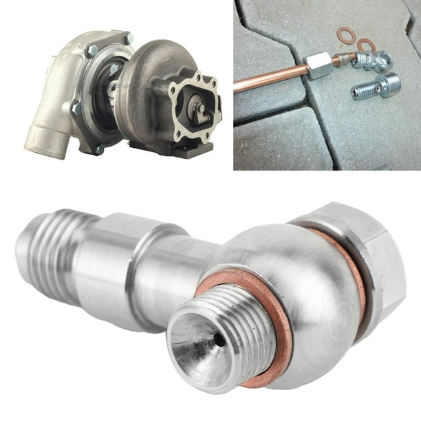 ANGGREK M11x1.0 To 4AN Turbo Oil Feed 1.0mm Restrictor Mild Steel Fitting For GT2871 GT3071R