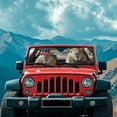 thumbnail image 3 of Uorisanigo Windshield Sun Shade Foldable Capybara Printed Front Window Shade Compatible with Jeep Wrangler TJ JK JL & Gladiator JT Auto Sun Heat Shield Windshied Sunshade Block UV Rays, 1Pc, 3 of 7