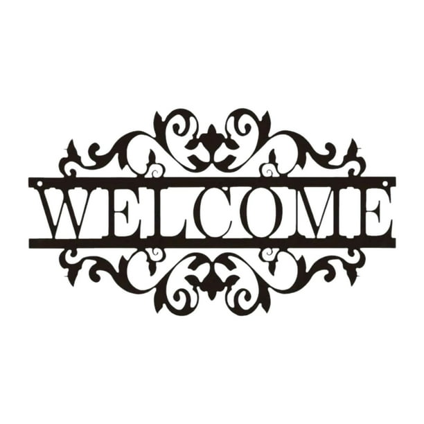 Letrero de bienvenida para puerta de entrada, etiqueta de bienvenida, adorno colgante creativo para pared, decoración de pared, placa para casa, para