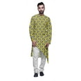 thumbnail image 1 of Atasi Ensemble Kurta Asymétrique Décontracté Imprimé pour Hommes Kurta Long de Designer pour Garçons, 1 of 3