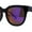 Black - Purple Mirror, variant on Womens Round Thick Horn Rim Color Mirror Boyfriend Sunglasses Black Blue Mirror