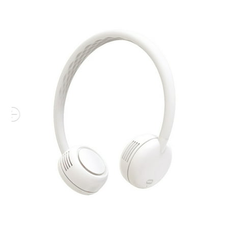 

Portable Hanging Neck Fan Rechargeable Headphone Design White