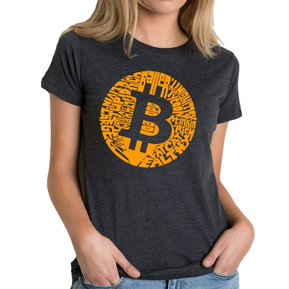 Women's Premium Blend Word Art T-shirt - Bitcoin