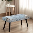 thumbnail image 4 of Whosucclay Starfish Seashells Wood Print Stretch Dining Bench Cover Removable Bench Slipcover Stretch Bench Seat Furniture Protector Dining Chair Slipcovers for Living Room and Kitchen, 4 of 7