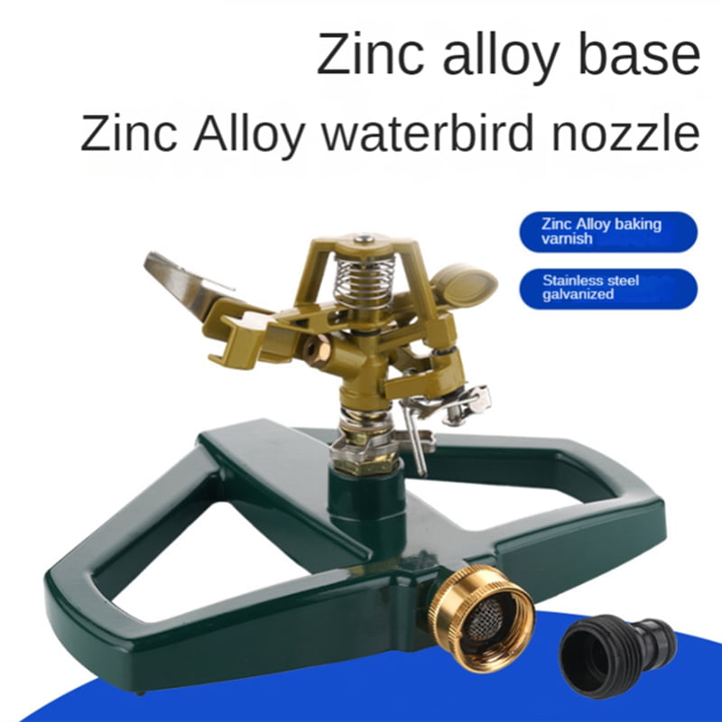 Impact Sprinkler with Base, Circular Sprinkler with Sprinkler Head, Garden Hose Sprinklers System for Lawn Yard Garden