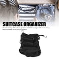 thumbnail image 2 of LAZIOEGR Foldable Travel Luggage Organizer – 4‑Compartment Hanging Packing Cube with Mesh Pockets, Black, 2 of 8