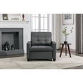 thumbnail image 3 of 3 in 1 Convertible Sofa Bed Chair,Modern Linen Folding Futon Sofa Bed with USB Ports and Adjustable Backrest,2 Cupholders,Single Recliner Lounger Sleeper Chair for Small Space,Living Room,, 3 of 7