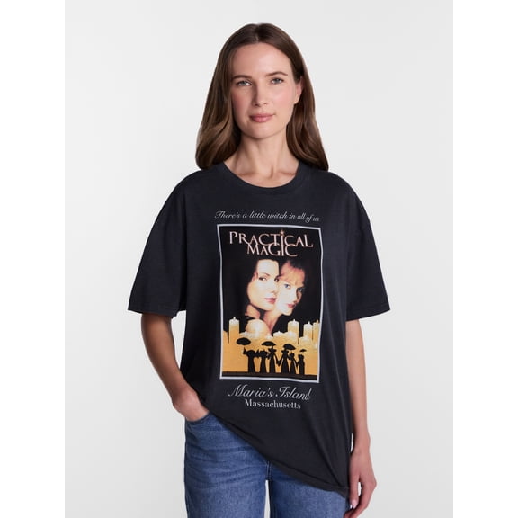 Practical Magic Women's Halloween Graphic Tee with Short Sleeves, Sizes XXS-XXL