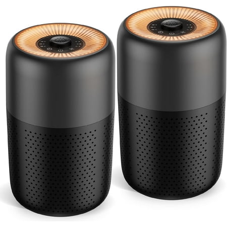 2 Pack TPLMB Air Purifiers for Bedroom,H13 HEPA Filters,Fragrance for Better Sleep,Portable Air Purifier with Nightlight Speed Control,For Home Living Room,24dB Filtration System,P60 (2, White)