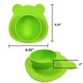 thumbnail image 6 of Wrapables® Silicone Placemat + Suction Food Bowl for Baby, Green Bear, 6 of 6
