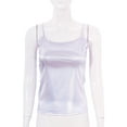 thumbnail image 2 of Linjinx Women's Shiny Metallic Leather Camisole Vest Tank Top Hip Hop Dance Costume Partywear Purple XL, 2 of 6