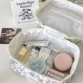 thumbnail image 7 of Wholesale Vintage Flower Women Cosmetic Bag Portable Zipper Makeup Travel Organizer Female Handbag Toiletry Quilting Pouch (Tote), 7 of 7
